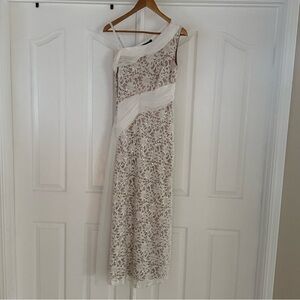 Candie's Cream Lace One Shoulder Dress